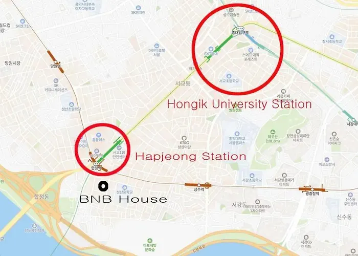 Appartement 합정역 Hapjeong Stn, Hongdae, Sangsu, 3br Séoul
